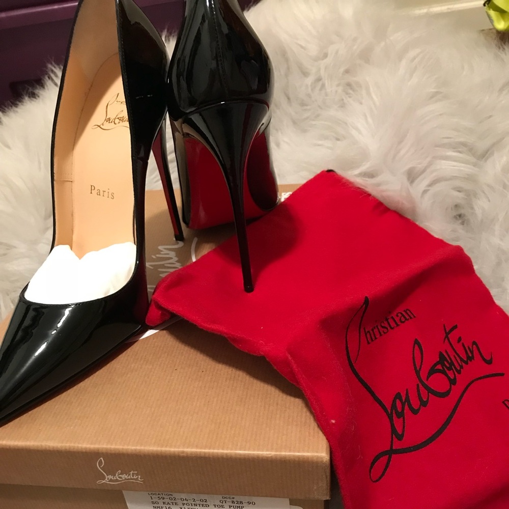 Christian Louboutin So Kate Black Patent Leather